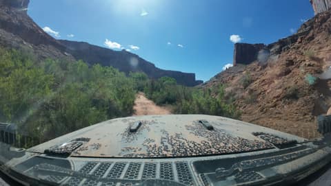 Canyon country over the hood