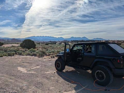Parked on the slickrock